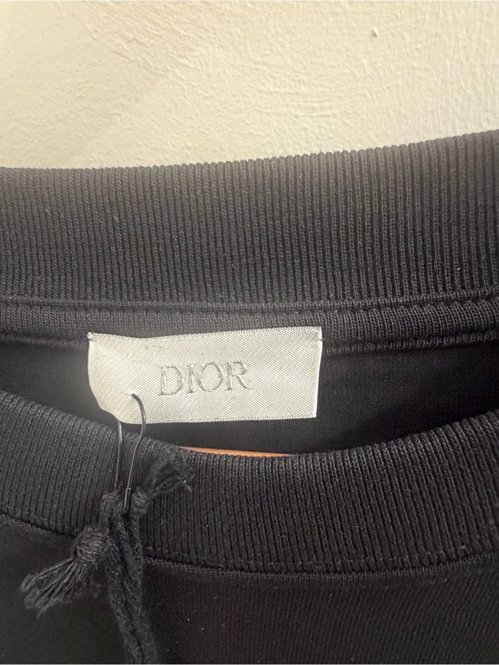 Dior CD Interlaced Embroidered Logo T-Shirt Black Men’s Medium NWT Made Italy - Picture 7 of 10